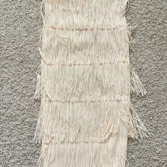 Cream Fringe Skirt - Picture 4 of 5